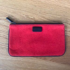 Red felt Coach clutch